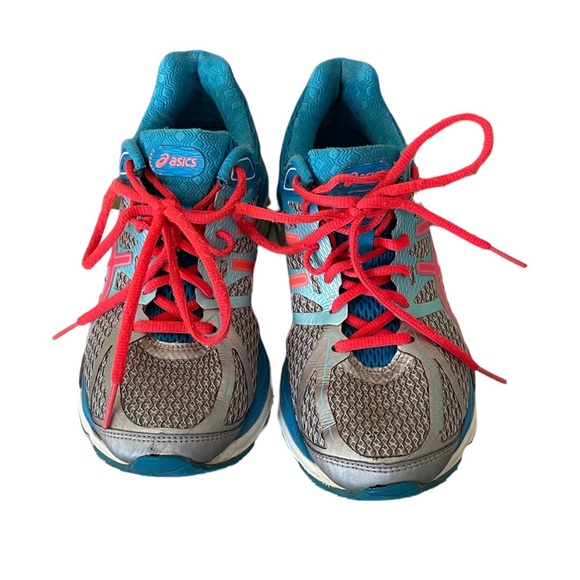 Asics Gel Cumulus 17 Women’s size 7 Silver Blue Pink Athletic Sneaker T5D8N - Picture 2 of 14
